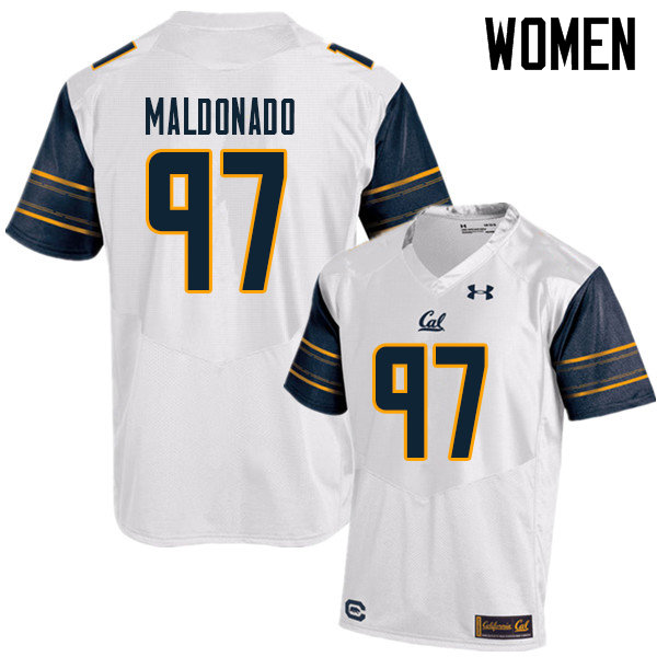Women #97 Aaron Maldonado Cal Bears UA College Football Jerseys Sale-White